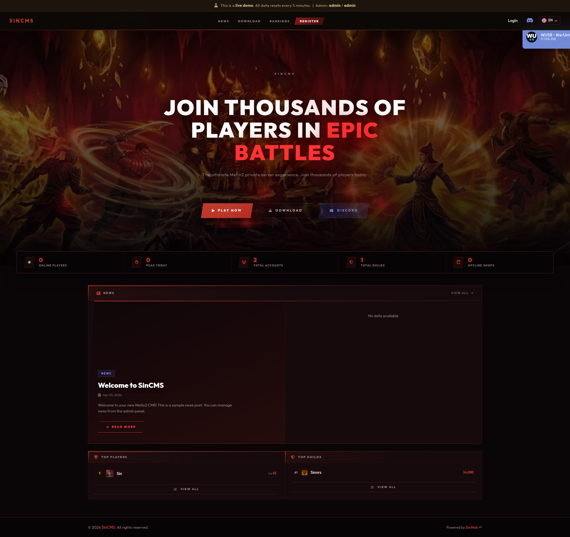 [Servicii] [WEB / Laravel] SinWeb CMS — Runs on Any Webhost | Automatic Payments, 3 Themes, Full Admin Panel - Mesaj 2 - Imagine 2